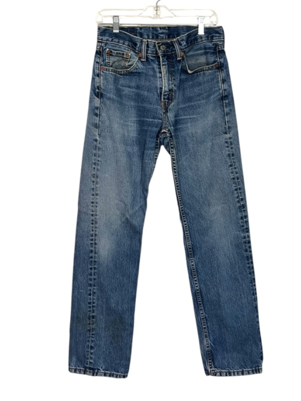 Levi’s 505 Straight Leg Jeans Medium Wash Distressed Pocket W30 L34